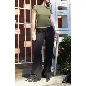 John Galt Women's Black Hilary Baggy Sweatpants