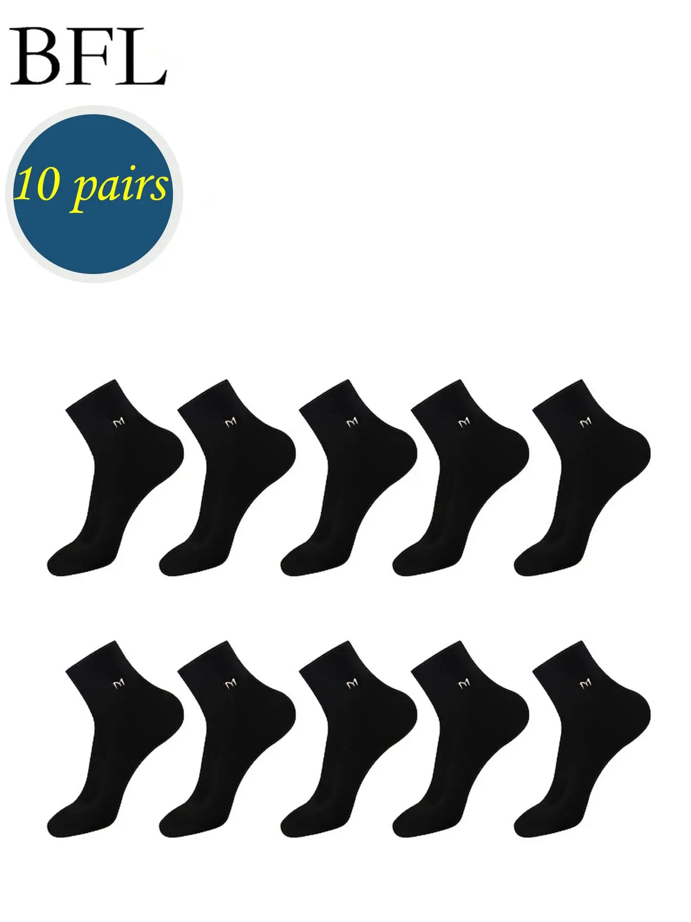 10 Pairs Men's Work Office Socks, All-Season Breathable Comfortable Business Mid-Calf Socks