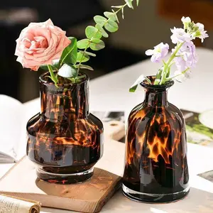 New Glass Leopard Vase Light Luxury Vase