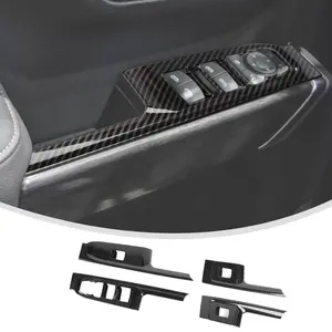 For 2019-2021 Chevy Silverado/ GMC SIERRA Window Lift Switch Panel Trim Car Interior Accessories sticker Auto Custom carbon fiber