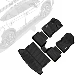 OEDRO TPE Floor Mats fits 2024 Subaru Crosstrek (New Pattern), All Weather, Waterproof