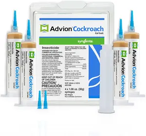 Advion Cockroach Gel Bait 4 Tubes x 30 Grams with Plunger & Tips for Indoor Outdoor Use Controls German American & Other Cockroach Species