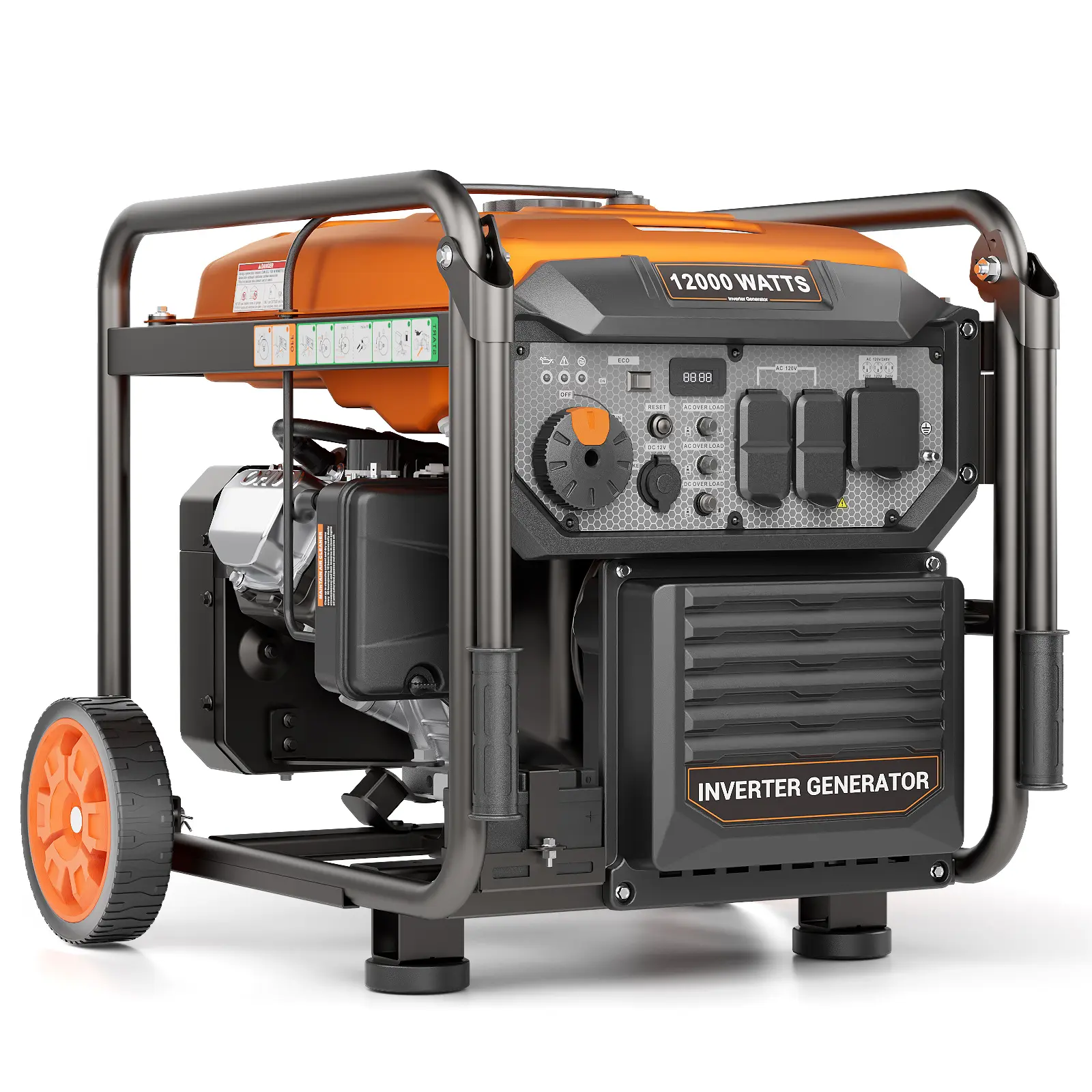 【Ships within 24H】Efurden 12000-Watt Inverter Generator, Portable Generator Gas Powered with Electric Start for Home Backup, RV Ready