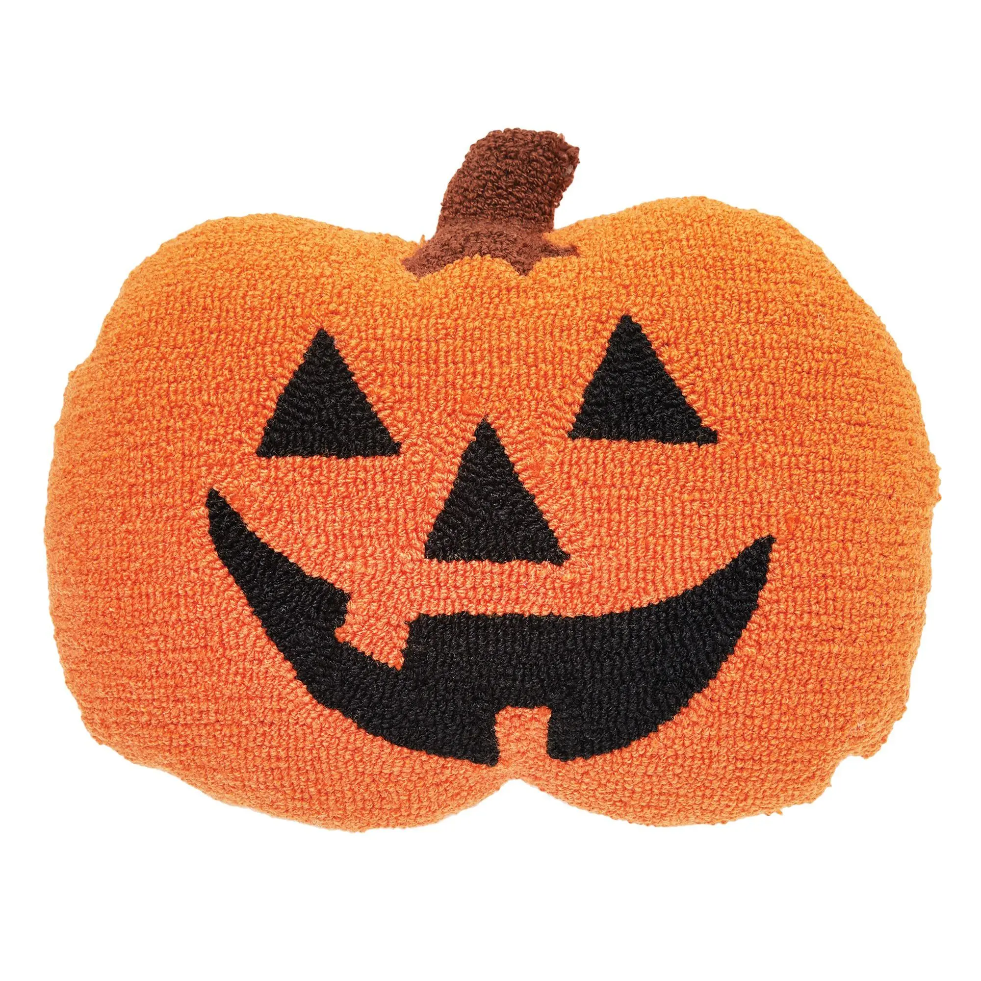 C&F Home 18" x 16" Pumpkin Shaped Hooked Throw Pillow