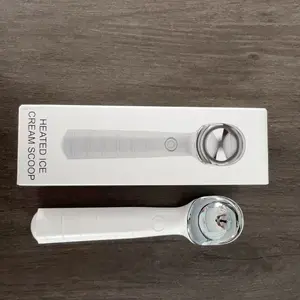 Electric heating ice cream scoop, IPX7 waterproof rating, 2000mAh battery, with USB charging cable, rechargeable ice cream scoop, specially designed for hard ice cream, perfect companion for parties, birthdays, and gatherings