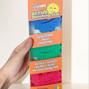 American Dad Smiley Sponge Temperature Sensing Honeycomb Dishwashing Sponge, Softens with Hot Water, Hardens with Cold Water, Scrubber Sponge