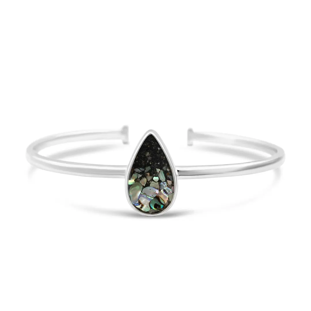 Explorer Teardrop Cuff Bracelet - Silver - Alaska Gradient