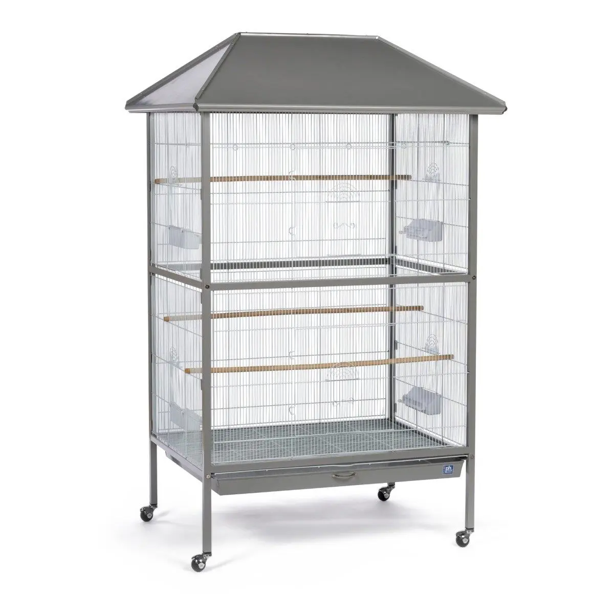 Prevue Pet Products Charming Jumbo Aviary Flight Cage for Small-Medium Birds - 42in Long, 34.5in Wide, 67in High, 75lb Capacity, Independent Lab Testing, Easy Cleaning, Customizable Play Area, Moving Toy Activity Bar, Home Use, 42 Long, 34.5 Wide