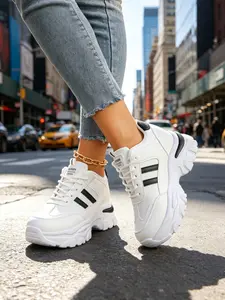 Elevated Dad Sneakers for Women, Fashionable Sneakers, All Seasons Sneakers, Waterproof & Stain-Resistant Upper, Lightweight Shock-Absorbing Sole, Slimming Effect, Casual Daily Wear