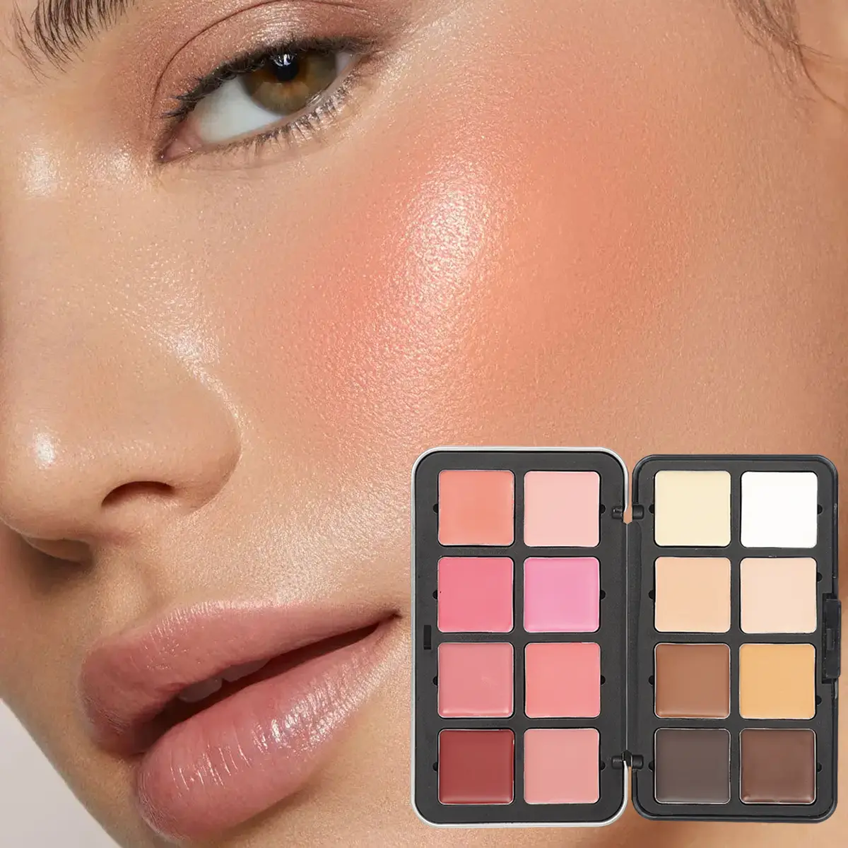 16 Color Concealer Contour Highlighter Blush Makeup Palette Moisturizing Non Sticky For Correction Natural Look Easy To Apply Beauty Cosmetics