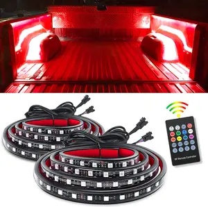 Nilight 2PCS 60 Inch RGB Truck Bed Light Strip Kit 180 LED RF Remote Control with On Off Switch Blade Fuse 2Way Splitter Extension Cable for Cargo Pickup Truck SUV RV Boat   Lighting Outdoor  dealsforyoudays