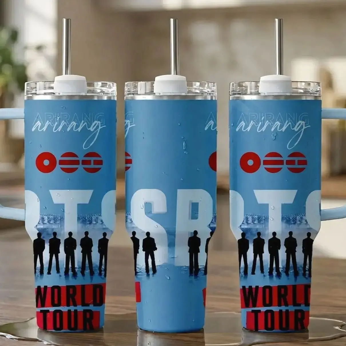 Arirang World Tour Custom Tumbler 40oz Tumbler With Handle