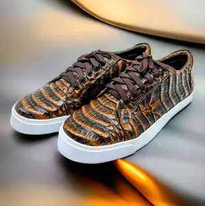 Men's Copper Croco Tennis Shoes