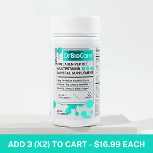 DrBioCare Collagen, Vitamin & Mineral Supplement, Multivitamin with Vitamin D3, Vitamin C, Vitamin E, Probiotics & Vitamin B, Healthcare Dietary Collagen