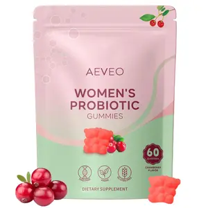 Probiotics for Women, Women Probiotic Gummies, Feminine Balance Gummies, Prebiotic Gummy, Cranberry Probiotics for Woman Vaginigal Health, Yeast Ph Balance| 60 Gummies