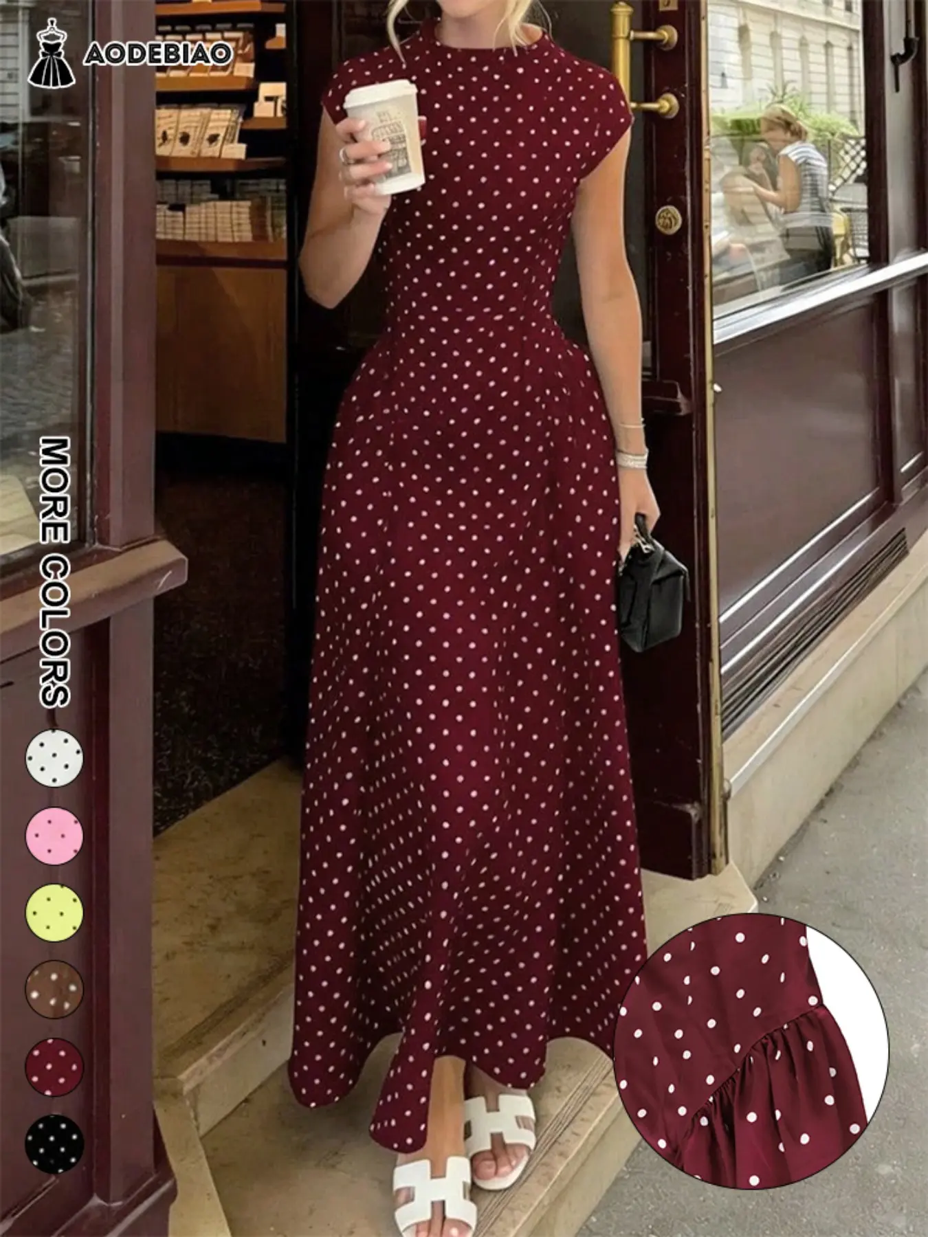 Casual French Elegant A Line Dress for Women, Chic Slim Fit Round Neck Sleeveless Party Dress for Back to School and Special Occasions