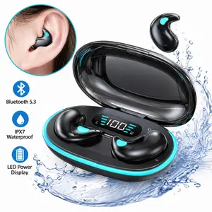 Wireless Bluetooth headphones (black model), featuring a lightweight design, sweat-proof function, and integrated high-sensitivity call microphone, are suitable for various scenarios such as commuting, exercising, and home office.