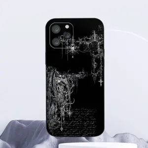 Gothic Cyber Sigil Cross Soft Silicone Phone Case for iPhone 17 Air 16 15 14 13 12 11 Pro Max Plus