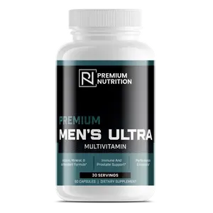 Premium Nutrition Men's Ultra Multivitamin Capsules with Zinc, Magnesium & Vitamin C - Daily Supplement for Adult Men's Wellness & Fitness Routine, Dietary Healthcare Support, Adults