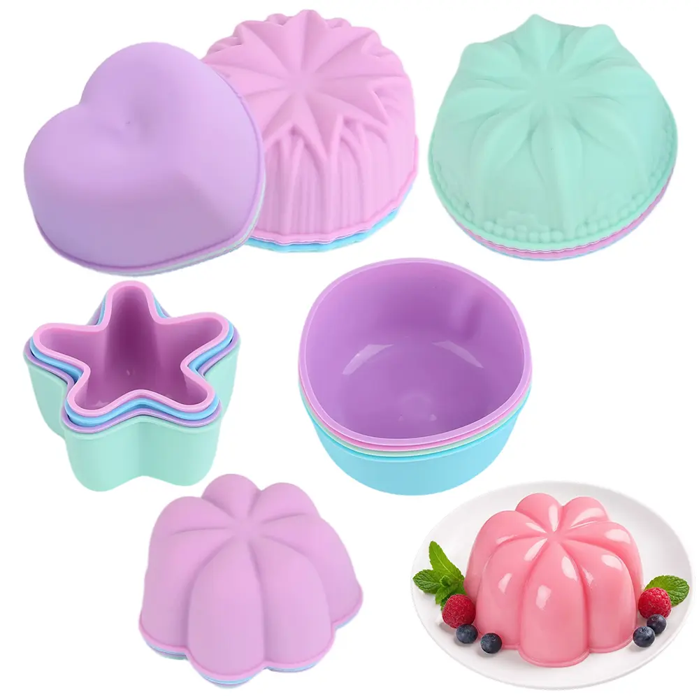 24 Packs Nonstick Donut Silicone Molds, Silicone Baking Cups, Donut Pan, Muffin, Jello, Bagel Pan, Oven- Microwave- Dishwasher Safe