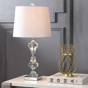 JONATHAN Y Chloe Crystal LED Table Lamp , for bedroom, living room, foyer, hallways, dining room, dorms