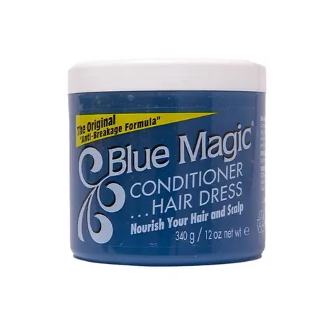 Blue Magic Leave-In Conditioner - 12 oz Jar, Grease-Free Honey Blend Haircare Gloss Formula, Anti-Breakage Hydrating Daily Treatment, Damage Repair & Hair Enhancement for Healthy Scalp & Hair, Blue Magic Conditioner