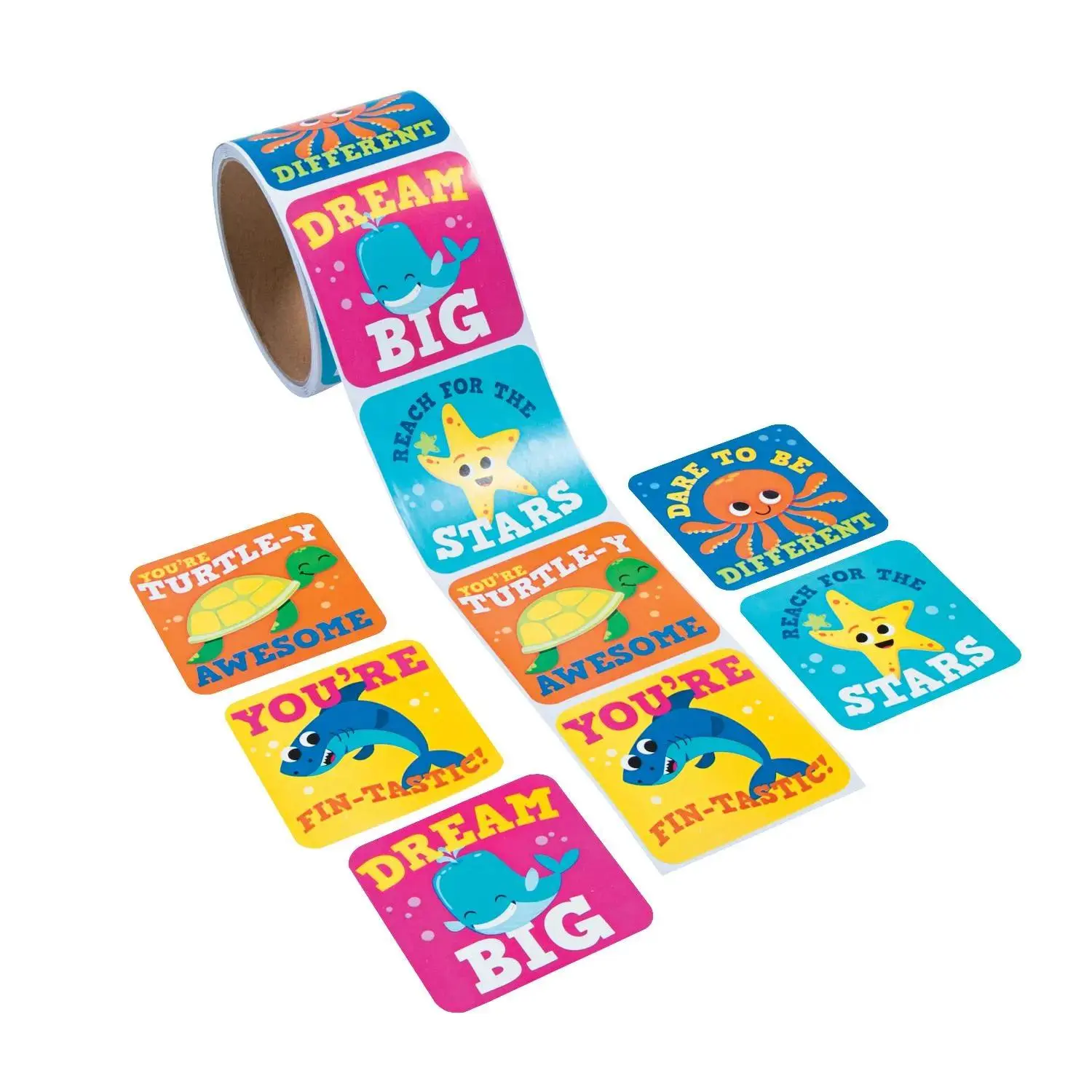 Under the Sea Jumbo Roll Stickers - 100 Pc.