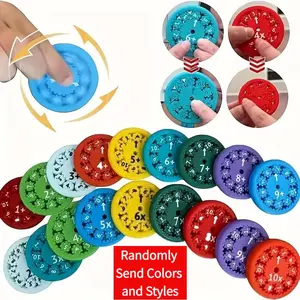 Math Spinner, 9 Counts/18pcs Interactive Math Spinner, Fun Learning Tool for Addition, Subtraction, Multiplication and Division, School Supplies, Math Learning Tools