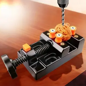 Quick Adjust Mini Drill Press Vise Clamp 1pc Plastic Bench Vise with Olive Bodhi Bead Grip, Precision Drilling & Engraving Tool, Crafts, Watch Repair and Artwork 0-2 Inch