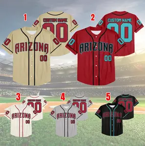 Custom Name & Number Arizona Baseball Team Jersey, Jersey For Fan, Baseball Lovers 8425MD39