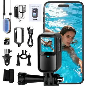 NUISK Mini Body Camera Anti-Shake - Action Body Cam with Audio & Video- Thumb Hands Free Waterproof Recording Wearable Cameras - POV Worn Portable Personal Camcorder - for Work Travel Pet Walk Swim TikTokShopJumpstartSale