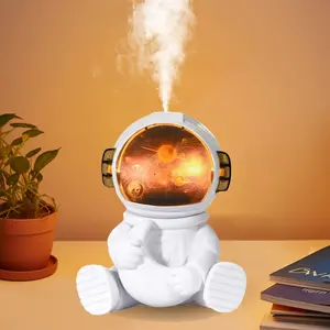 Astronaut Humidifier with LED Night Light and Aromatherapy Diffuser - USB powered, timed night light, automatic shutoff, perfect for small spaces, bedrooms, home offices, and a must-have household item