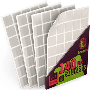 Double Sided Mounting Squares 140PCs - Clear Sticky Tack for Wall Hanging - Poster Putty Removable Non Marking - Double Sided Tape Squares for Picture Hangers Mounting Putty