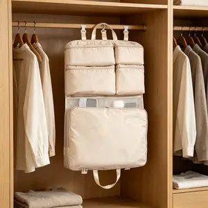 Multifunctional Hanging Travel Storage Box, Portable Closet Organizer Travel Organizer Bag for Clothes, Underwear, Socks, Lingerie, Ideal for Suitcases and Travel Essentials