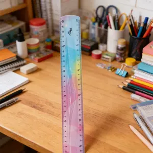 Colorful Bendable Soft Ruler 30cm, Flexible Student Office Graph Ruler, Durable Unbreakable Straight Ruler for School and Office Use