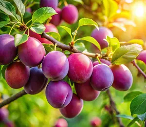 2 Sweet American Plum Tree Seedling for Planting - Well Rooted 1 Yr. Seedlings (2 Seedlings)