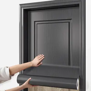 Black Wood Grain Simulation Wallpaper 60cm x 1000cm Waterproof Oil-Resistant Self-Adhesive Vinyl for Home and Dormitory Decor grid wrap sticker countertop table backsplash