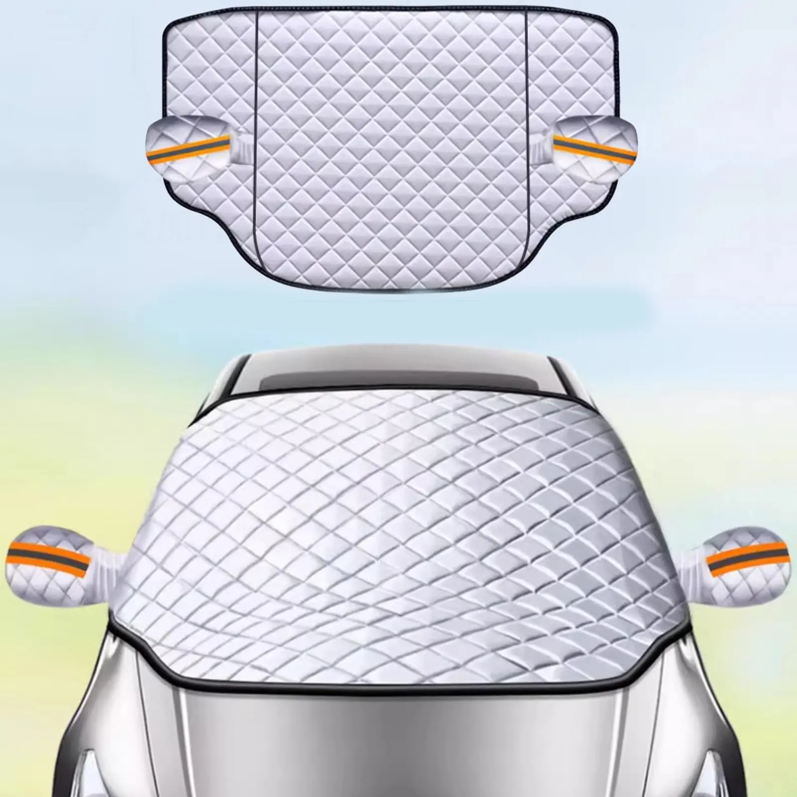 Universal Car Windshield Winter Cover - Heavy Duty Snow Ice Frost Protection Style, Anti-Theft Design for Car SUV Truck, Suitable Front Window Sunshade & Snow Shield, Car Sun Shades Outside Car, Car Windshield Cover For Ice And Snow