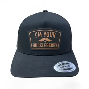 I'm Your Huckleberry Trucker Hat with Leatherette Patch - Five-Panel Trucker Cap for Men and Women