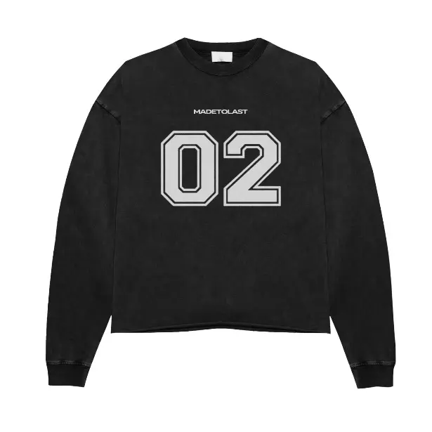 MADETOLAST Numbered Black Long Sleeve Tee