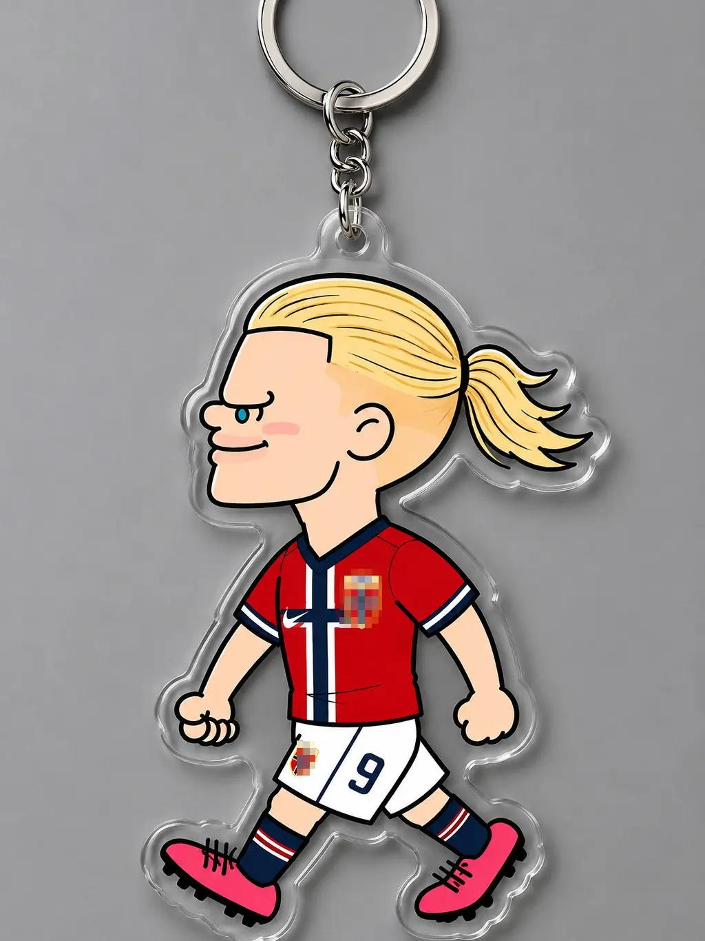 No 9 Soccer Fan Keychain, Scandinavian Sports Fan Key ring