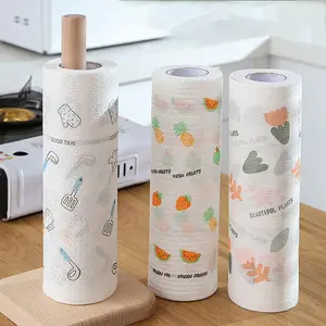 50Pcs Per Roll Reusable Cleaning Lazy Rags, Washable Kitchen Dish Towels & Multi-Purpose Wiping Cloths