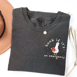 Funny Nurse Silly Goose Shirt, Honk if It's An Emergency, ER Nurse Sweatshirt, Nurse Goose Tee, ER Nurse Gift, EMT Shirt, Nurse Doctor Tee