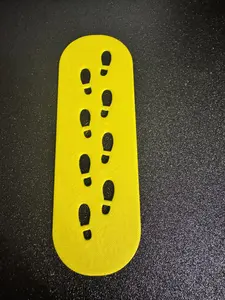 Elf feet print stencil