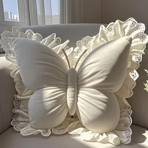 BowPillowThrowPillowsButterflyShapedDecorativeCutePillowsforBedSofaCuteHomeDecorGift