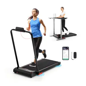 COSTWAY - 3 in 1 Folding Treadmill with Remote Control and LED Display-Red