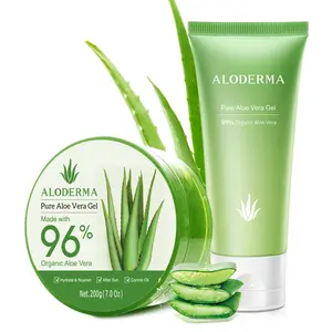 Aloe Vera Gel Set - 2 Pieces - Hydrating 200g Aloe Vera Gel and 114g Aloe Vera Gel