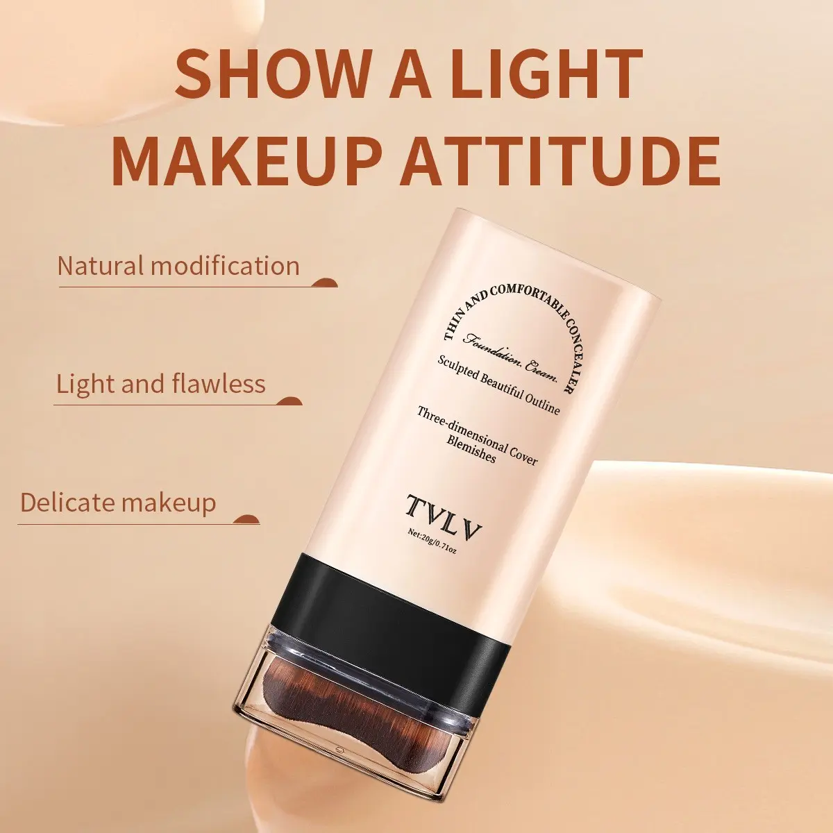 2 in 1 Concealer & Foundation Stick, Compact Long Lasting Waterproof Concealer & Foundation, Gentle Smooth Makeup Stick, Flawless Base Foundation, Cosmetic Product for Women