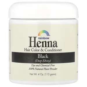 Rainbow Research Henna, Hair Color & Conditioner, Black, 4 oz (113 g)