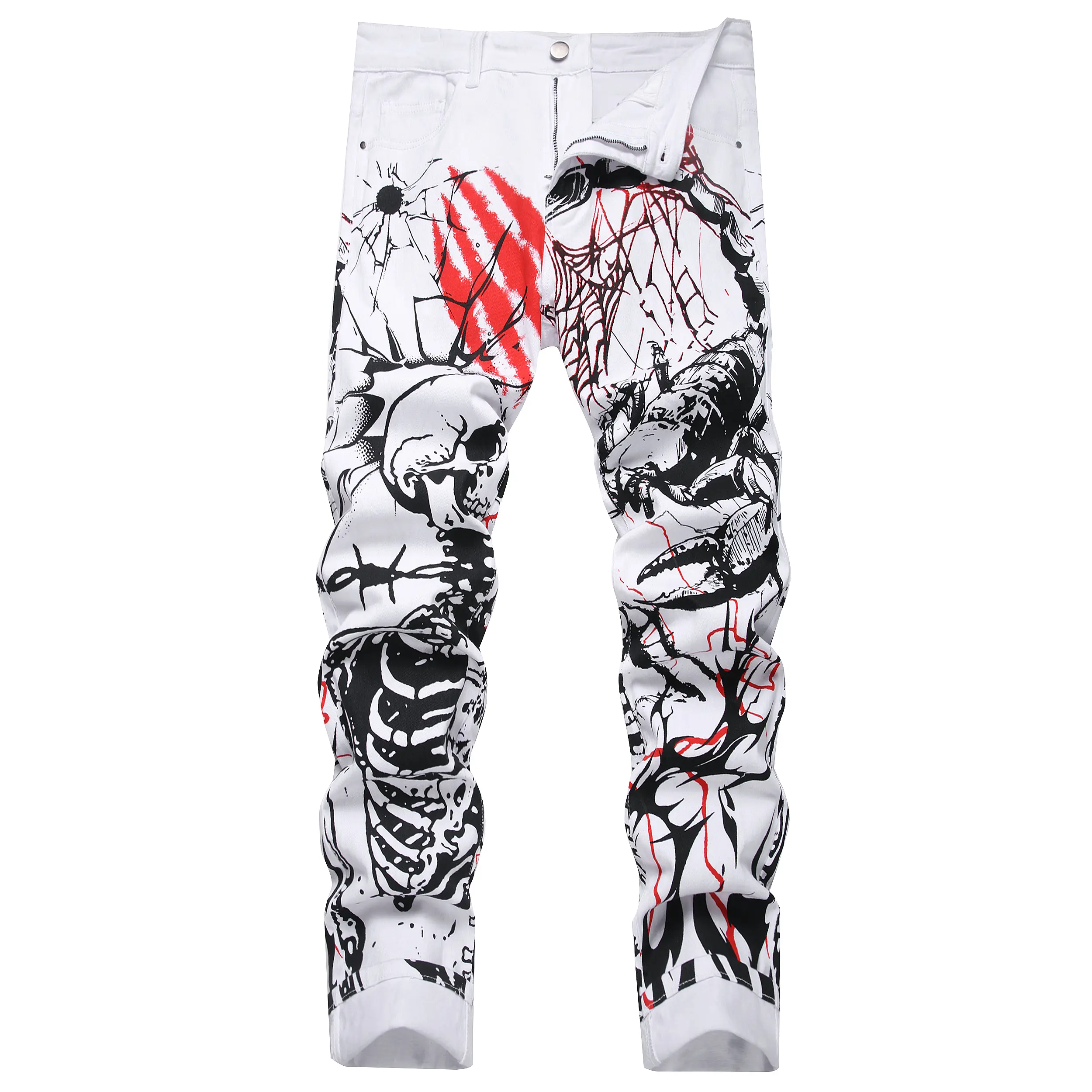Men’s Fashion Printed Casual Long Pants — Denim Long Pants with a Cool Claw Print